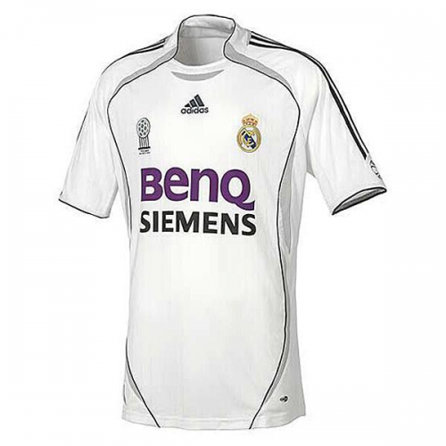 06-07 Real Madrid Home Retro Champion League Commemorative Jersey